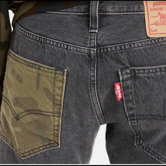 New Levi’s Travis Barker Style CAMO Black/CAMO SLIM Jeans Lo-Ball Men’s Jeans - Picture 3 of 14